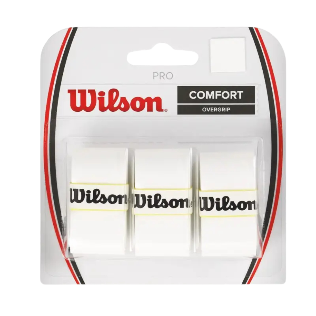 PACK OF 3 OVERGRIPS WILSON WHITE PRO